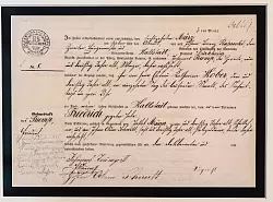 Das Faksimile der Geburtsurkunde von Trumps Gro&szlig;vater, der in der Pfalz zur Welt kam. - &copy; Steffen Kugler/Bundesregierung/dpa