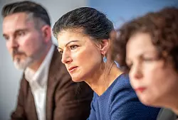 Wagenknecht will aber auch k&uuml;nftig eine f&uuml;hrende Rolle im BSW spielen. - &copy; Michael Kappeler/dpa