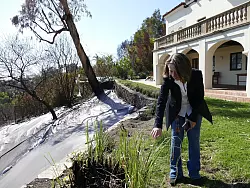 Die Künstlerresidenz Villa Aurora in Pacific Palisades hat Schaden genommen. - © Barbara Munker/dpa