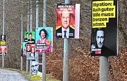 Das Thema Migration spielt teilweise auch in den Wahlkampagnen eine Rolle. - © Bernd Weißbrod/dpa