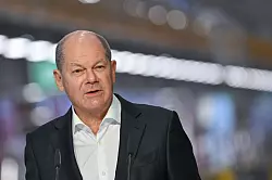Bundeskanzler Olaf Scholz: &laquo;Galgen sind keine Argumente. Politische Gegner sind keine \\\'Vollpfosten\\\'.&raquo; - &copy; Patrick Pleul/dpa