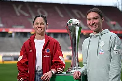 Vor dem großen Finale in Köln: Münchens Sarah Zadrazil und Bremens Sophie Weidauer - © Federico Gambarini/dpa