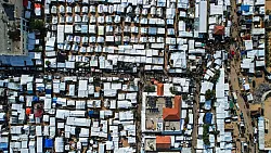 Das provisorische Fl&uuml;chtlingslager in Chan Junis. - &copy; -/XinHua/dpa