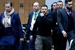 Selenskyj war als Gast zum letzten regulären EU-Gipfel des Jahres eingeladen. - © Omar Havana/AP/dpa