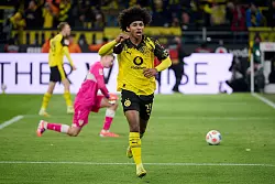 Karim Adeyemi traf zum 3:2 nach seiner Einwechslung - © Bernd Thissen/dpa