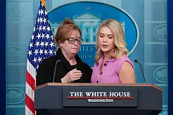 Das Weiße Haus präsentiert die Mutter einer ermordeten Frau als Ehrengast. (Archivbild) - © Alex Brandon/AP/dpa