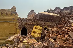 Das Erdbeben hat Teile Myanmars verw&uuml;stet. - &copy; Uncredited/AP/dpa