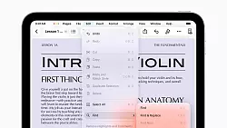 Mit einer Menü-Leiste wird das iPad ein Stück mehr zu eine Art Mac mit Touchscreen. - © Apple Inc./dpa-tmn