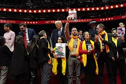 Angehörige der Gaza-Geiseln setzen ihre Hoffnung auf US-Präsident Trump. - © Evan Vucci/AP/dpa