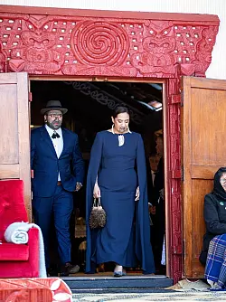 Te Arikinui hat am Ende der Trauerzeit erstmals öffentlich gesprochen. - © Te Tari o te Kiingitanga/dpa