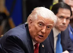 US-Präsident Trump hat der Hamas wiederholt mit Auslöschung gedroht. (Archivbild) - © Evan Vucci/AP/dpa