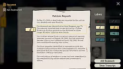 Die Sprachausgabe in &laquo;The Darkest Files&raquo; gibt es nur auf Englisch: Aktentexte und Untertitel lassen sich aber auch auf Deutsch und Franz&ouml;sisch umstellen. - &copy; Paintbucket Games/dpa-tmn