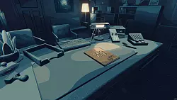 B&uuml;ro der Generalstaatsanwaltschaft in Frankfurt in &laquo;The Darkest Files&raquo;. - &copy; Paintbucket Games/dpa-tmn