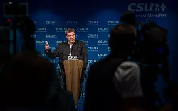 CSU-Chef und Ministerpräsident von Bayern Markus Söder. - © Peter Kneffel/dpa