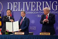 Das Abkommen wurde im Rahmen des Asean-Gipfels in Malaysia unterzeichnet. - © Mark Schiefelbein/AP/dpa