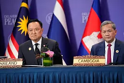 Der Konflíkt zwischen beiden Nachbarländern schwelt schon seit Jahrzehnten. - © Mark Schiefelbein/AP/dpa