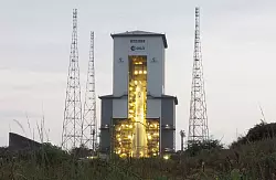 Bei ihrem Erstflug flog die Ariane 6 mit zwei Boostern. (Archivbild) - &copy; Rachel Bo&szlig;meyer/dpa