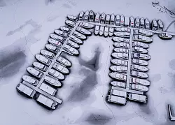 Abgesehen von vereinzelten offenen Engstellen liegt eine geschlossene Eisdecke &uuml;ber den Mecklenburger Oberseen. - &copy; Jens B&uuml;ttner/dpa