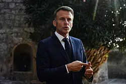 Frankreichs Präsident Macron will einen Staat Palästina anerkennen - zum Ärger der israelischen Regierung (Archivbild) - © Philippe Magoni/AP Pool/dpa