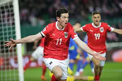 Ex-Bundesliga-Profi Michael Gregoritsch sicherte Österreich das WM-Ticket. - © Heinz-Peter Bader/AP/dpa