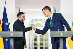 Es war der dritte Spanien-Besuch Selenskyjs seit Beginn des russischen Angriffskrieges. - &copy; Bernat Armangue/AP/dpa