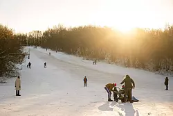 Das Winterwetter hat auch sch&ouml;ne Seiten - wie hier am Teufelsberg in Berlin. - &copy; Christophe Gateau/dpa