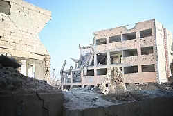 In einigen Regionen Syriens ist die Zerstörung immens. (Archivbild) - © Sebastian Gollnow/dpa