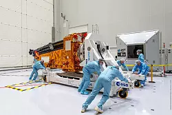 Nach Angaben von Esa-Missionsmanager Klaus Scipal dauerte es 20 Jahre vom Vorschlag für «Biomass» bis zur Durchführung der Mission. - © S. Martin/ESA-CNES-ARIANESPACE/Optique vidéo du CSG–S. Martin/dpa