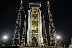 Eine Vega-C-Trägerrakete soll den «Biomass»-Satelliten der ESA vom Weltraumbahnhof Kourou in Französisch-Guayana ins All bringen. - © T. Leduc/ESA-CNES-ARIANESPACE/Optique vidéo du CSG–T. Leduc/dpa