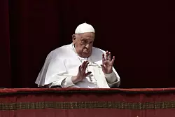 Bei seinem letzten öffentlichen Auftritt wirkte Franziskus bereits sehr geschwächt. (Archivbild) - © Evandro Inetti/ZUMA Press Wire/dpa