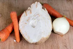 Auch bei Sellerie, Karotten und Zwiebeln gibt es Ertrags- und Qualitätsverluste. (Archivbild) - © Katharina Frenzel/mehr-genuss.de/dpa