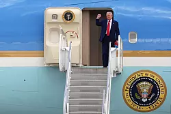 US-Präsident Trump hat dem Iran mit Bombardierungen gedroht. - © Rebecca Blackwell/AP/dpa