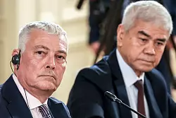 Auch die Deutsche Presse-Agentur war bei dem Treffen mit dem Kremlchef vertreten. - © Vyacheslav Prokofyev/Pool Sputnik Kremlin/AP/dpa