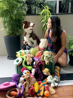 Gaia trainiert mit ihrer Besitzerin oft stundenlang. - &copy; -/Genius Dog Challenge/dpa