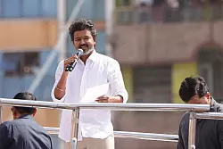 Der Schauspieler und Politiker Joseph Vijay Chandrasekhar ist in der Region popul&auml;r. - &copy; Seshadri Sukumar/ZUMA Press Wire/dpa