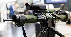 Eine Panzerfaust von DND bei der Nürnberger Messe für Sicherheitstechnologie, Enforce Tac. - © Daniel Karmann/dpa