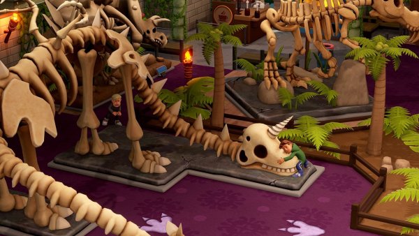 Lustige Idee: «Unihornus»-Dinoskelett im «Two Point Museum». - © Two Point Studios/Sega/dpa-tmn