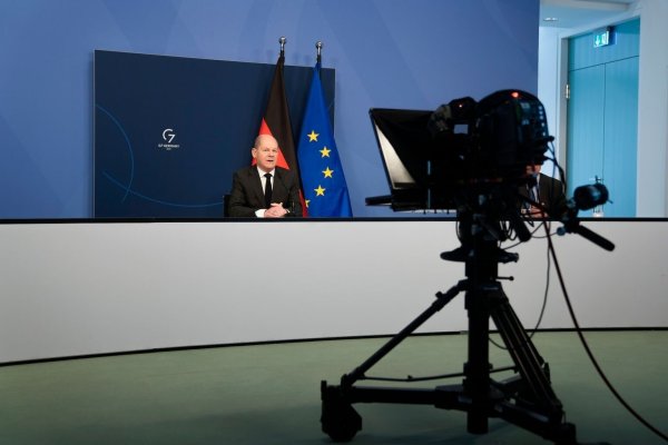 Online-Treffen des Weltwirtschaftsforums Davos - © Foto: Markus Schreiber/AP Pool/dpa