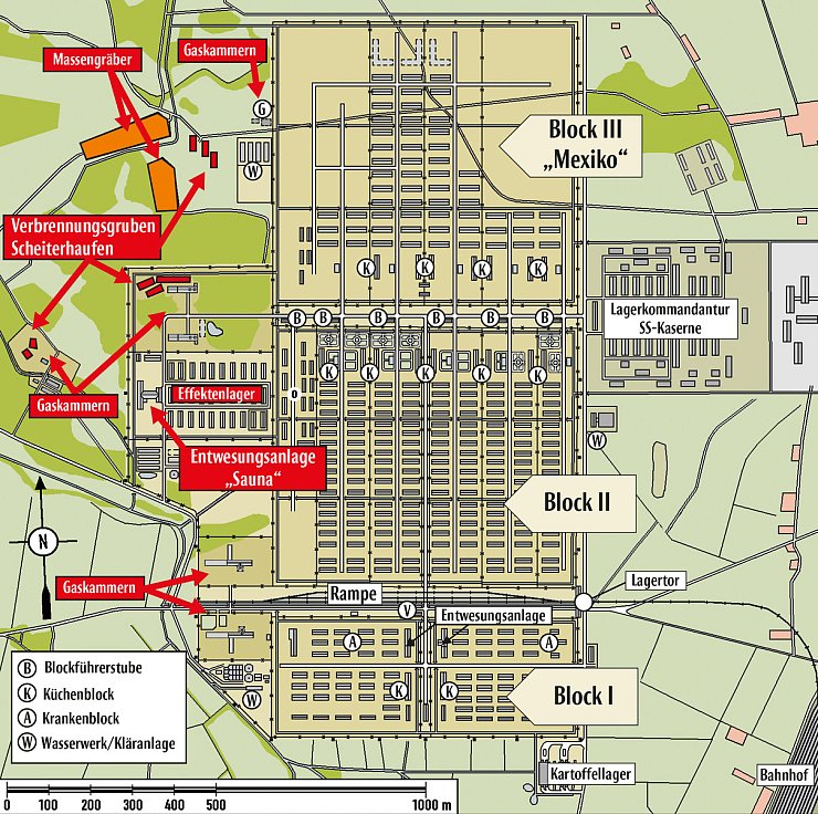 Übersicht Auschwitz 2 (Birkenau) - © Wikipedia