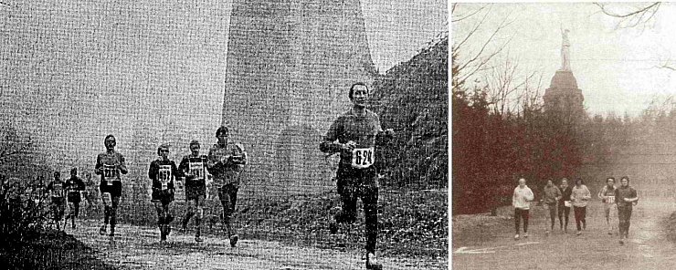 Vom Hermann (rechts) über Oerlinghausen (links) verläuft die Hermannslauf-Strecke bis zur Sparrenburg nach Bielefeld. - © LZ-Archiv