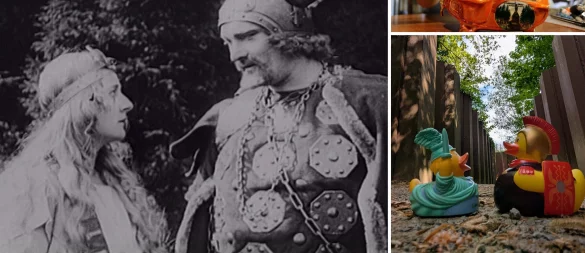 Hermann ist Kult: Ob als Badeente oder historische Filmfigur – der Mythos Arminius lebt in vielen Facetten weiter. - © Lippisches Landesmuseum/Yvonne Glandien