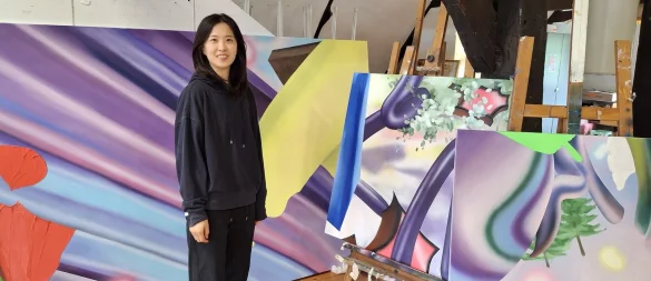 Stipendiatin Eunjeong Kim lädt in ihr Atelier. - © Lippische Landesagentur