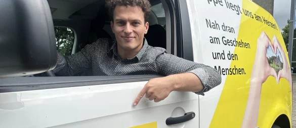 Das LZ-Wahlmobil ist vor Ort. - © Cordula Gröne