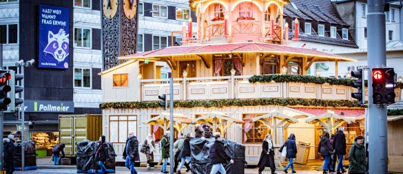 Der Bielefelder Weihnachtsmarkt ist einer der größten in OWL und NRW. Auch hier wird es vermehrten Zufahrtschutz und Straßensperrungen geben. - © Archivfoto: Mike-Dennis Müller