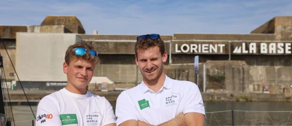 Melwin Fink (links) und Lennart Burke können im Hafen von Lorient den Prolog kaum erwarten. - © Next Generation Boating
