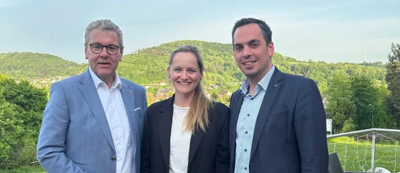 Blicken auf ein erfolgreiches Jahr zurück: Meinolf Haase, Carolin Nasse und Torben Blome (von links). - © Stadt Lügde