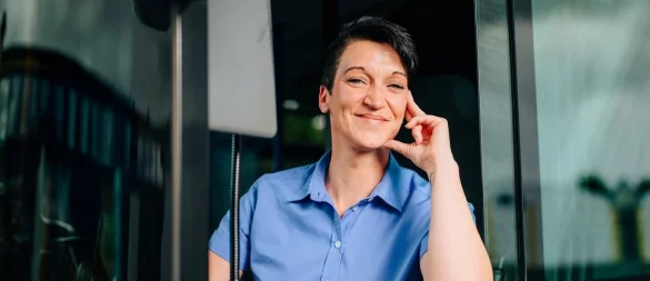Padersprinter-Busfahrerin Sabrina Hartmann ist als "Lieblingsbusfahrer/in 2025" ausgezeichnet worden. - © Besim Mazhiqi