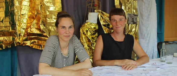 Seit März betreiben Nora Maciol (links) und Vera Jessen den Kunstraum „das delikat“. - © Kyrill von Matuschka