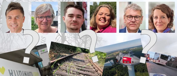 Sechs Kandidaten - viele Fragen. (Von links) Andreas Epp (Aufbruch C), Heike Görder (UKTM), Paul Kuhlemann (Die Partei), Ilka Kottmann (SPD), Meinolf Haase (CDU) und Inga Loke (Grüne) haben sie für Sie beantwortet. - © Collage: Thomas Stechemesser