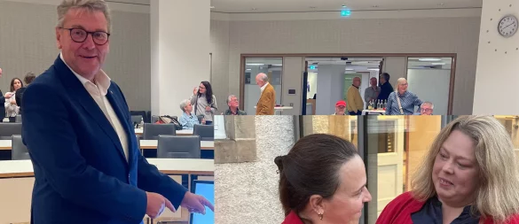 Meinolf Haase (CDU, links) holte die meisten Stimmen. Er tritt in 14 Tagen gegen Ilka Kottmann (SPD, ganz rechts) in der Stichwahl an. - © Silke Buhrmester/Martin Hostert